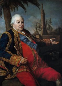 Porträt von Pierre André de Suffren de Saint Tropez, Bailli von Suffren, Vizeadmiral, in großer Uniform eines Marineoffiziers