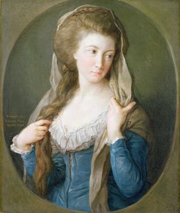 Porträt einer Frau, traditionell identifiziert als Margaret Stuart, Lady Hippisley von Pompeo Girolamo Batoni