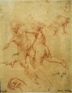 Studie für zwei Putti, um 1740