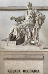 Statue von Cesare Beccaria von Pompeo Marchesi