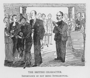Der britische Charakter, Bedeutung davon, nicht intellektuell zu sein