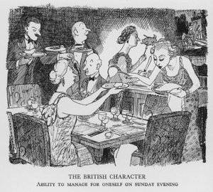 Der britische Charakter, Fähigkeit, sich am Sonntagabend selbst zu versorgen