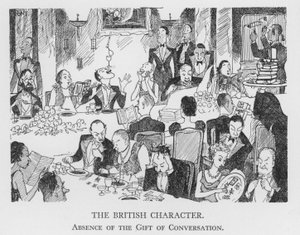 Der britische Charakter, Fehlen der Gabe der Konversation (Litho)