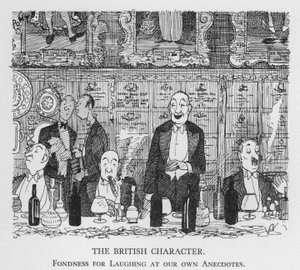 Der britische Charakter, Vorliebe für das Lachen über unsere eigenen Anekdoten