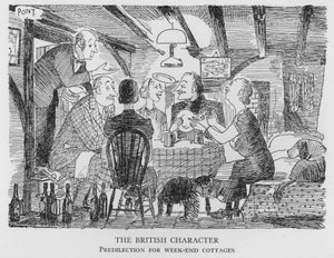 Der britische Charakter, Vorliebe für Wochenendhäuschen (Lithografie)