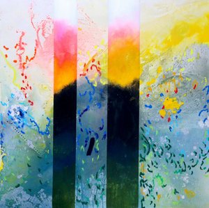 Lebendige abstrakte Landschaft