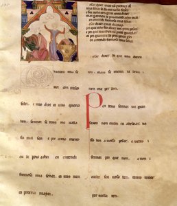 Ajuda Liedverse, Seite 195R, 13.-15. Jahrhundert von Portuguese School