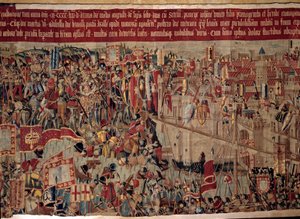 Eroberung Afrikas: Die Eroberung von Asilah in Marokko 1471 durch die portugiesische Flotte von Portuguese School