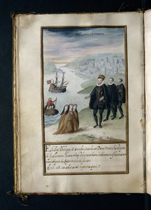 Zurück nach London gebracht, aus einer Geschichte der Wanderungen der Syon-Nonnen, zusammengestellt in Lissabon im frühen 17. Jahrhundert von Portuguese School