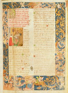 Seite aus der Chronik von König Duarte I. (1391-1438) von Portuguese School