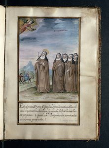 Pilgerreise, aus einer Geschichte der Wanderungen der Syon-Nonnen, zusammengestellt in Lissabon im frühen 17. Jahrhundert