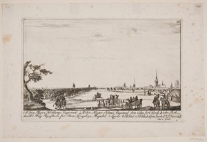 Frederik V inspiziert die Regimenter vor dem Westtor in Odense