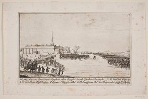 Frederik V inspiziert Regimenter in Antvorskov von Poul Isac Grønvold