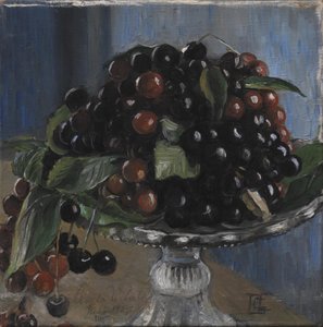 Kirschen in einer Obstschale. Civitá d