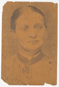 Porträtkopf. Frau Hochschulrektorin Caroline Knudsen von Poul S. Christiansen