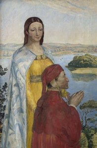 Dante und Beatrice im Paradies, 1895
