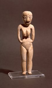 Figur einer nackten Frau, aus der Badari- oder frühen Jungsteinzeit, ca. 4000 v. Chr.