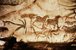 Pferde und Hirsche aus den Höhlen von Altamira, um 15000 v. Chr. von Prehistoric