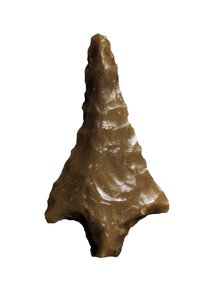 Pfeilspitze der Vorgeschichte (Oberes Paläolithikum - Solutreen). stammt aus Velez Blanco, Höhle von Ambrosio Barcelona
