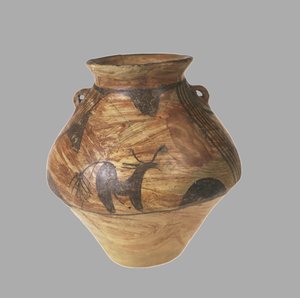 Amphore mit zoomorpher Malerei, 3800-3600 v. Chr. von Prehistoric Russian Culture