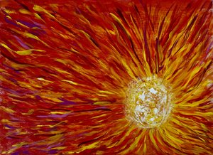 Feurige Abstrakte Sonne von Preston Harmon
