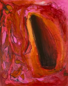 Feuriges Rotes Abstraktes Portal