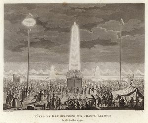 Fest und Beleuchtung auf den Champs-Elysees in Paris von Prieur