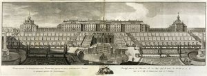 Ansicht des Großen Palastes in Peterhof, 1761