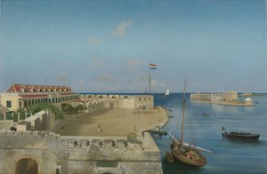 Der Hafeneingang von Willemstad mit dem Regierungspalast