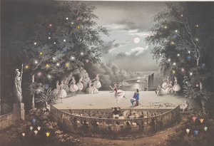 Das Ballett Naiad und Fischer von C. Pugni im Pink Pavilion, im Peterhof Park, 1851