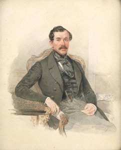 Porträt von Maximilian de Beauharnais, 3. Herzog von Leuchtenberg (1817-1852) von Pyotr Fyodorovich Sokolov