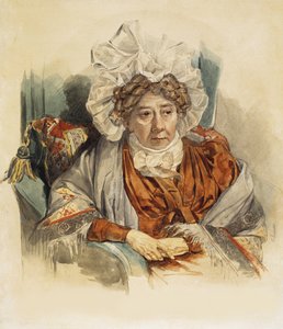 Porträt von Natalia Kirillovna Zagryazyskaya geb. Razumovskaya 1747-1837, 1821 von Pyotr Fyodorovich Sokolov