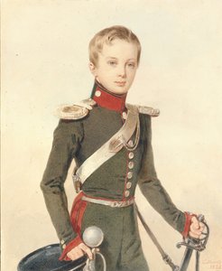 Porträt des Kronprinzen Alexander Nikolajewitsch 1818-1881, 1828