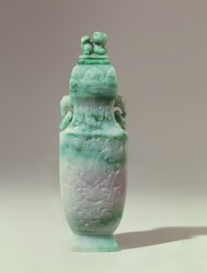 Balustervase und gewölbter Deckel, späte Qing-Dynastie