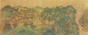 Der Garten der Residenz von Wang Chuan, nach dem Malstil und der Poesie von Wang Wei