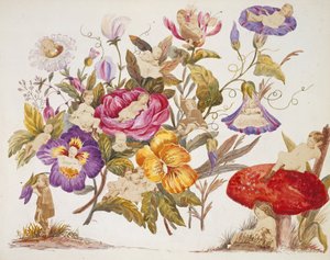 Album mit Entwürfen, gemalt von Alexandra, Prinzessin von Wales, mit Fotografien, 1866-1869