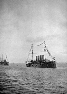 Marineparade vor der Küste von Portsmouth, 1907