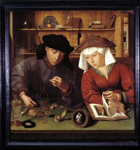 Der Geldwechsler und seine Frau von Quentin Metsys
