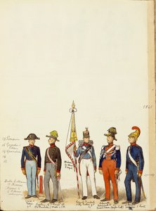 Militäruniformen, von Quinto Cenni, Farbtafel von Quinto Cenni