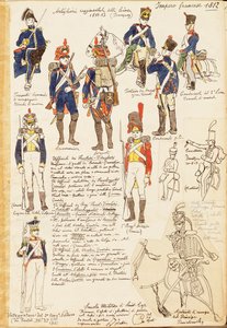 Uniformen der Artillerie des Königreichs Frankreich, von Quinto Cenni, Farbtafel
