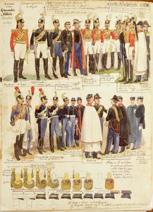 Uniformen der Päpstlichen Adelsgarde, Farbtafel von Quinto Cenni von Quinto Cenni
