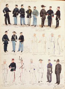 Uniformen der Stadtwachen des Königreichs Italien von Quinto Cenni, Farbtafel