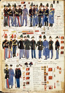 Verschiedene Uniformen des Herzogtums Parma von Quinto Cenni