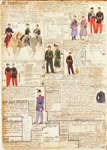 Verschiedene Uniformen der päpstlichen Staaten