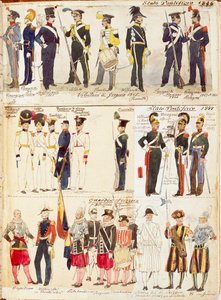 Verschiedene Uniformen des Kirchenstaates von Quinto Cenni