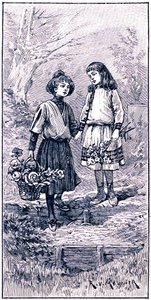Zwei Freunde, die sich an den Händen halten von R.V. Meunier
