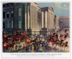 Die königliche Post im Londoner Hauptpostamt, 1830 von R. Reeves