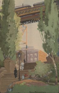 Die Hochbahn an der 110th Street, 1914