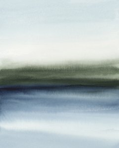 Nebliger blau-grüner Horizont