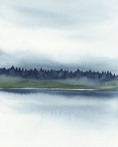 Nebliger Waldsee von Rachel Elise